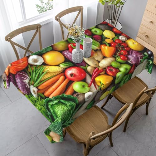SamLng Rechteckige Tischdecke mit frischem Obst und Gemüse, klassische Küchendekoration für Innen- und Außenbereich, Hochzeiten und mehr SamLng Rechteckige Tischdecke mit frischem Obst und Gemüse, klassische Küchendekoration für Innen- und Außenbereich, Hochzeiten und mehr von SamLng