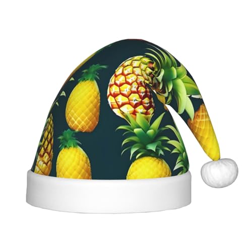 SamLng Weihnachtsmütze mit tropischen Früchten, Ananas, warmer Urlaubsmütze, perfekt für Weihnachten, Neujahrsparty, Festival, idealer Kopfschmuck für Kinder von 4–12 Jahren von SamLng