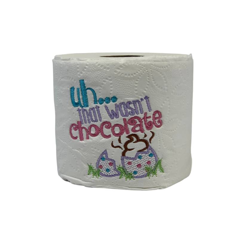 Besticktes That Wasn't Chocolate Ostern Toilettenpapier Geschenk, Humorvolles Geschenk von SamanthasStylz