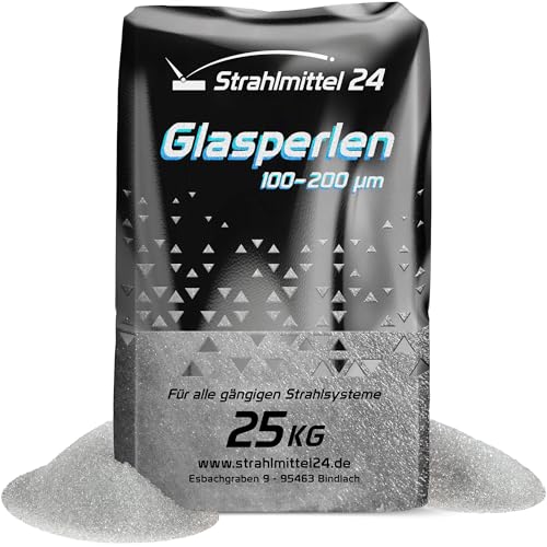 25 KG Glasperlen Strahlmittel 100-200 µm von Samore