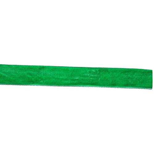 Samtband, 16mm breit, 10 Meter lang/Farbe: 07 - grassgrün von Samtband