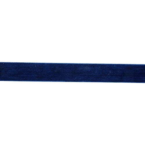 Samtband, 16mm breit, 10 Meter lang/Farbe: 14 - dunkelblau von Samtband