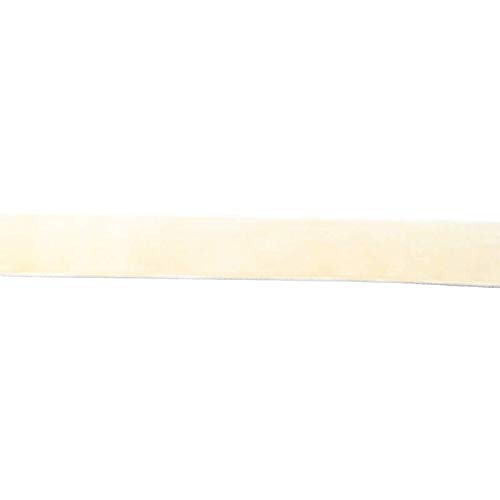 Samtband, 25mm breit, 10 Meter lang/Farbe: 02 - Creme von Samtband