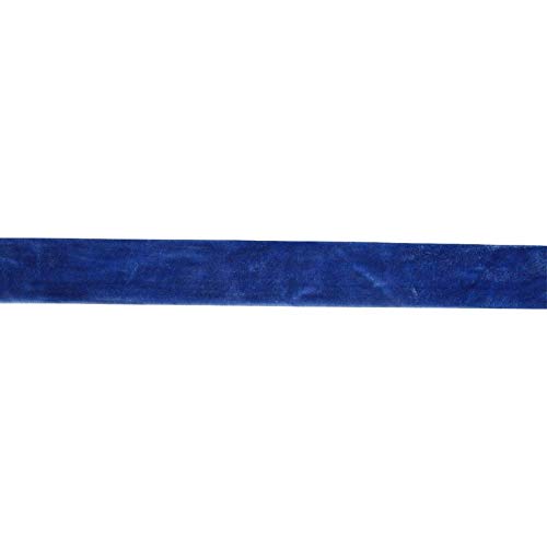Samtband, 25mm breit, 10 Meter lang/Farbe: 13 - Royalblau von Samtband