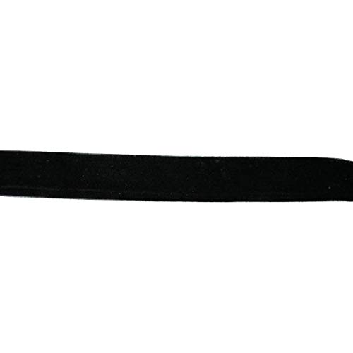Samtband, 25mm breit, 10 Meter lang/Farbe: 17 - schwarz von Samtband
