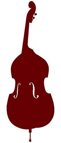 Samunshi® Cello Aufkleber Musikinstrument Sticker 3,4 x 10cm burgundy von Samunshi