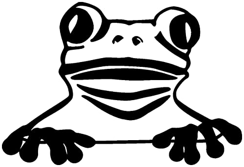 Samunshi® Frosch Aufkleber 'Freddy' Froschaufkleber Sticker 15 x 10,2cm schwarz von Samunshi