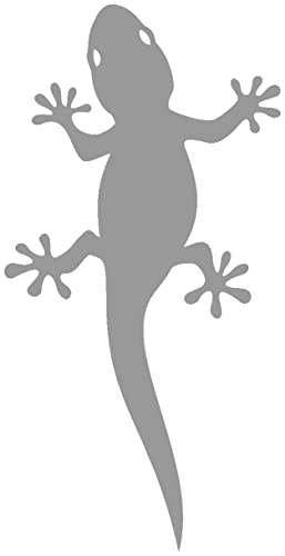 Samunshi® Gecko Aufkleber Gecko Sticker 18 x 30cm grau von Samunshi