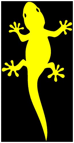 Samunshi® Gecko Aufkleber Gecko Sticker 47 x 80cm gelb von Samunshi