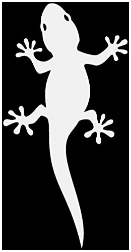 Samunshi® Gecko Aufkleber Gecko Sticker 5,9 x 10cm hellgrau von Samunshi