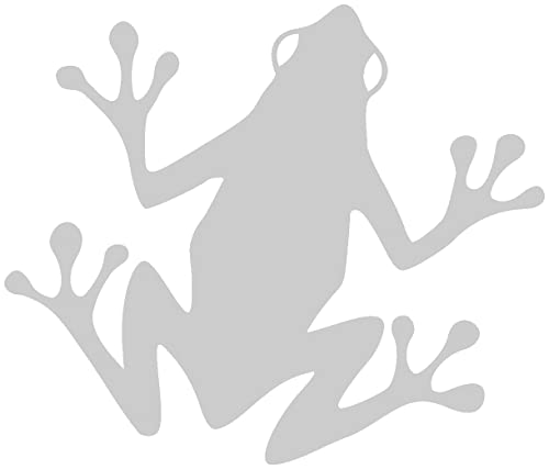 Samunshi® Laubfrosch Aufkleber Froschaufkleber Sticker 15 x 12,8cm silbermetalleffekt von Samunshi