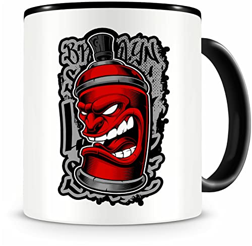 Samunshi® Tasse mit Motiv Street Art Spraycan Kaffeetasse Lustige Tassen zum Geburtstag für Sprayer Künstler HipHop Fans von Samunshi