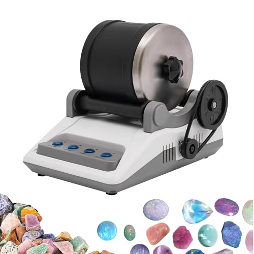 Starter Komplettes Steinpolierer Set, Rock Polierset mit 7-Tage-Timer DIY Edelsteine Poliermaschine Rosenquarz Stein Steinpoliermaschine für Kinder und Erwachsene von SanBouSi