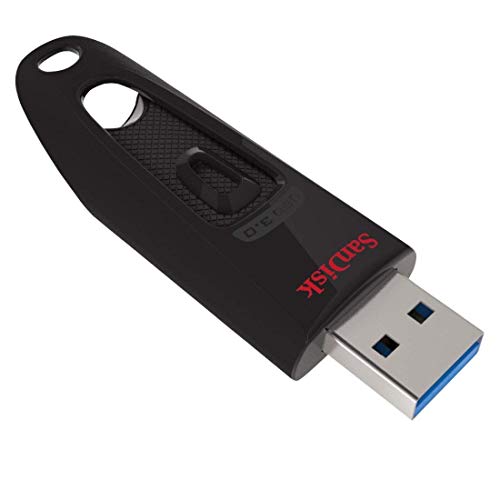 SanDisk Ultra USB 3.0 Flash- Laufwerk 64 GB (SecureAccess Software, Passwortschutz, Übertragungsgeschwindigkeit von bis zu 130 MB/s) Blau von SanDisk