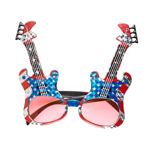 Widmann 0345M - Brille, mit Gitarren, Kostümzubehör, Accessoire, USA, Karneval, Mottoparty von W WIDMANN MILANO Party Fashion