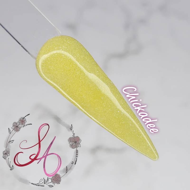 Chickadee Shimmer Pastel Yellow Dip Powder von SandADipPowders