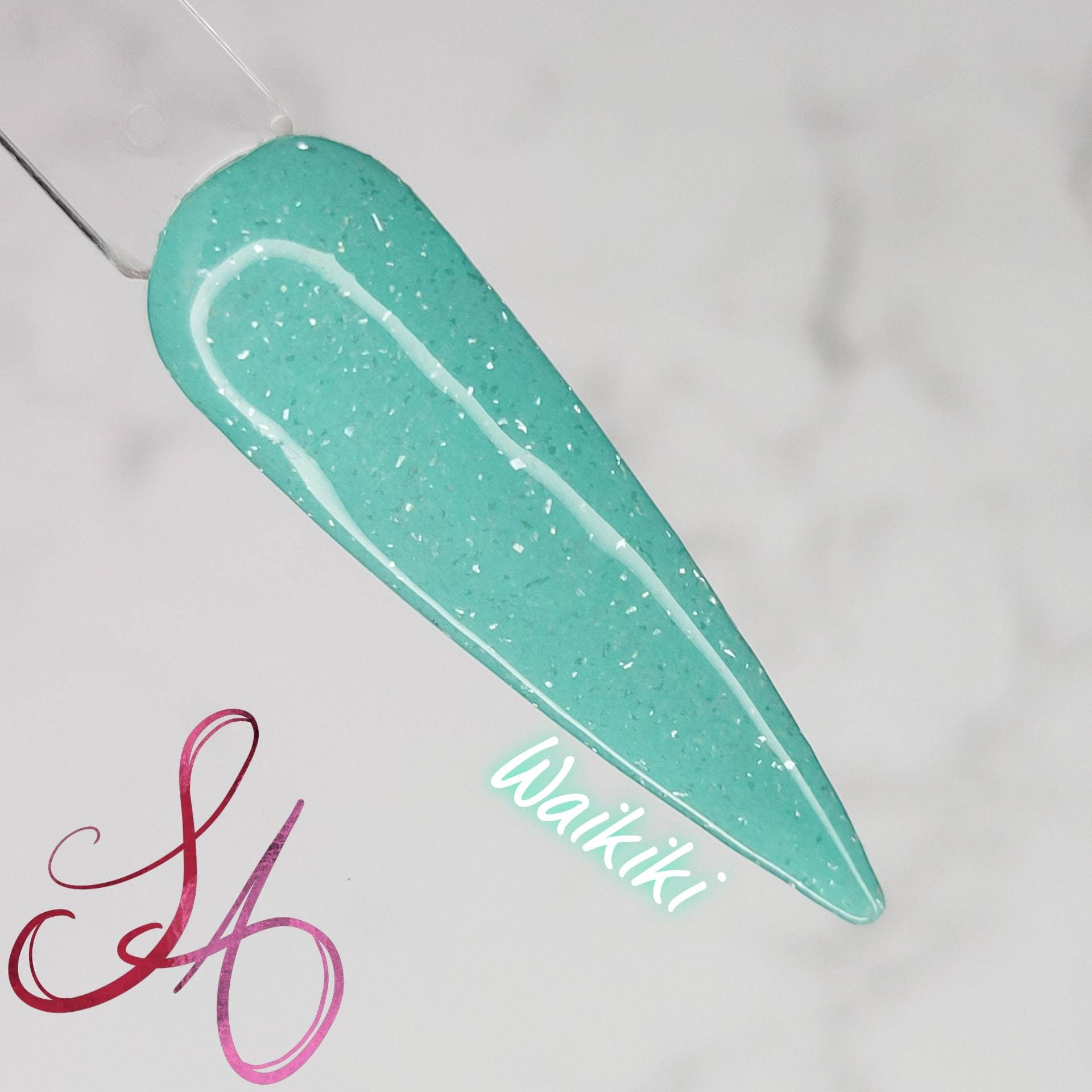 Waikiki Teal Schimmer Dip Powder von SandADipPowders