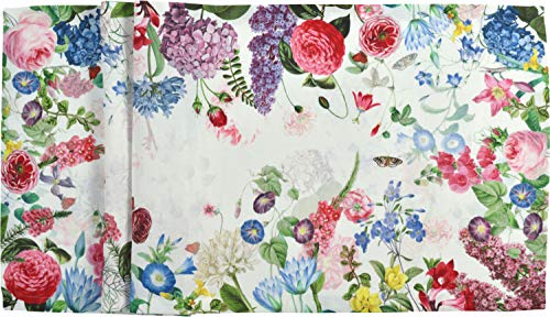 Sander Mitteldecke"Floralia" Leinen natur-bunt Größe 95x95 cm von Sander