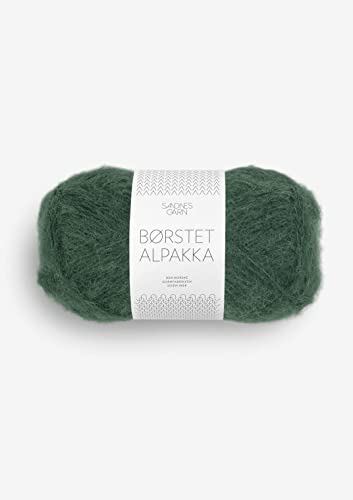 SANDNES GARN Børstet Alpakka - Farbe: Dyp Skoggrønn (8581) - 50 g/ca. 110 m Wolle von Sandnes Garn