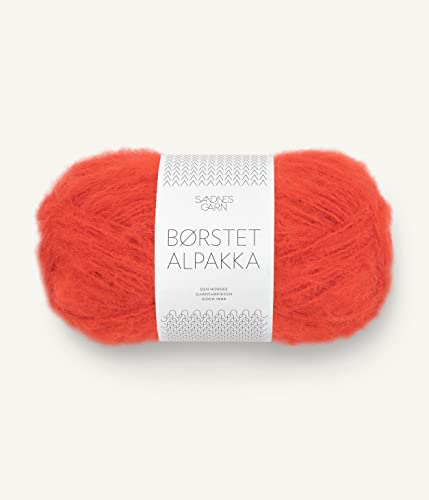 SANDNES GARN Børstet Alpakka - Farbe: Spicy Orange (3819) - 50 g/ca. 110 m Wolle von Sandnes Garn