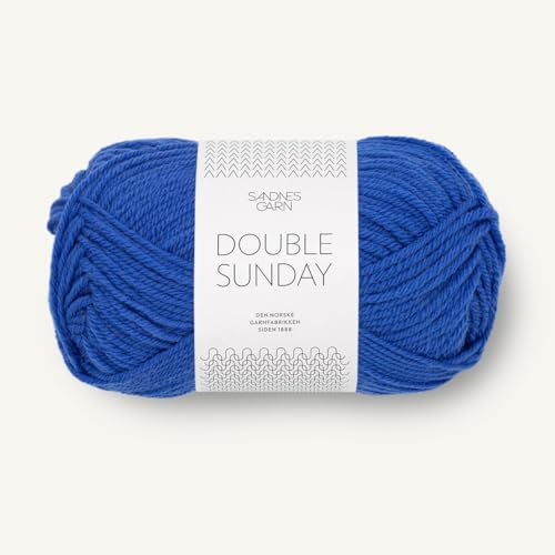 SANDNES GARN Double Sunday - Farbe: Dazzling Blue (5845) - 50 g/ca. 108 m Wolle von Sandnes Garn