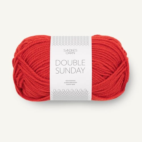 SANDNES GARN Double Sunday - Farbe: Scarlet Red (4018) - 50 g/ca. 108 m Wolle von Sandnes Garn