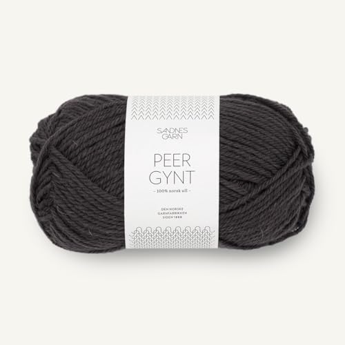 SANDNES GARN Peer Gynt - Farbe: Bristol Black (3800) - 50 g/ca. 91 m Wolle von Sandnes Garn