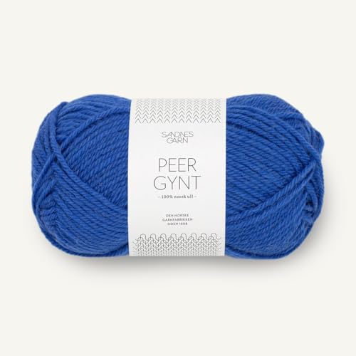 SANDNES GARN Peer Gynt - Farbe: Dazzling Blue (5845) - 50 g/ca. 91 m Wolle von Sandnes Garn