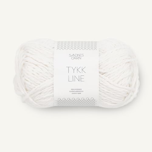 SANDNES GARN Tykk Line - Farbe: Hvit (1002) - 50 g/ca. 60 m Wolle von Sandnes Garn