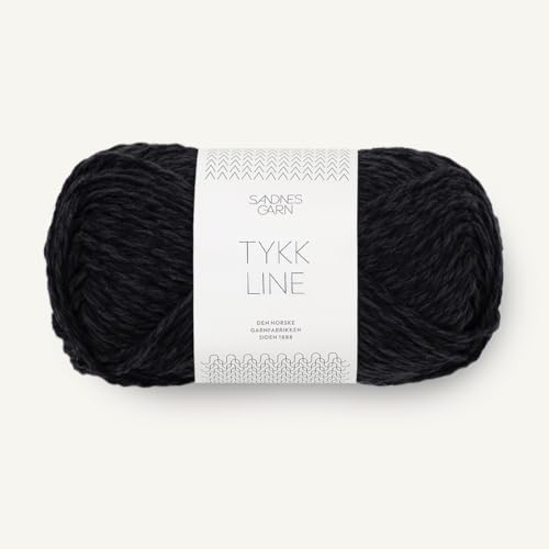 SANDNES GARN Tykk Line - Farbe: Svart (1099) - 50 g/ca. 60 m Wolle von Sandnes Garn