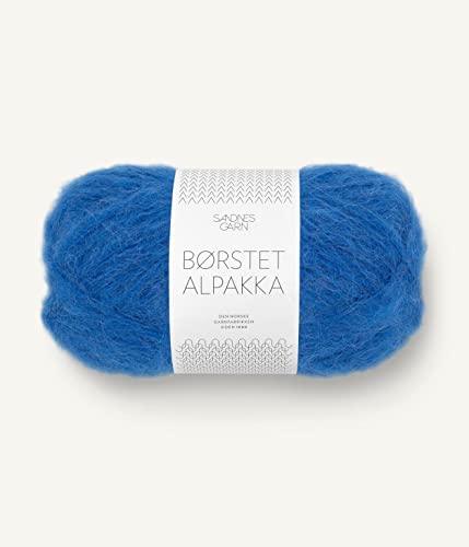 Sandnes Garn Børstet Alpakka Wolle, 006046 jolly blue, 110 m/50 g, 96% Alpaka, 4% Nylon von Sandnes Garn