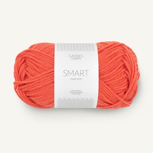 Sandnes Garn Smart ca.100 m col. 3817 oransje flamme 50 g von Sandnes Garn