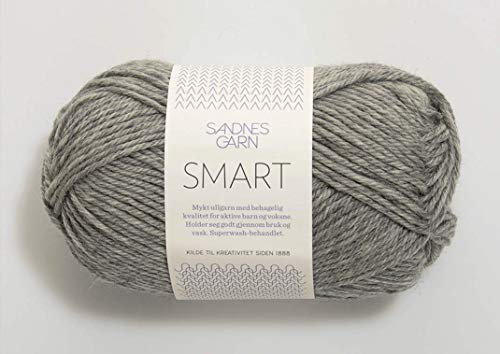 Sandnes Garn Smart col.1042 grey mottled ca.100 m 50 g von Sandnes Garn