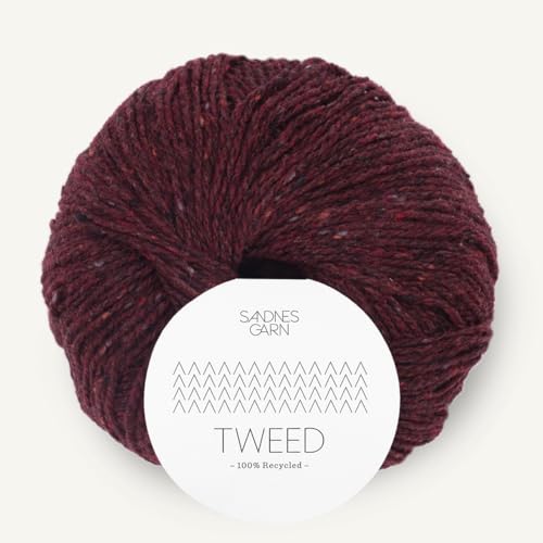 Sandnes Garn Tweed recycled ca. 175 m col. 4085 vinrod 50 g von Sandnes Garn