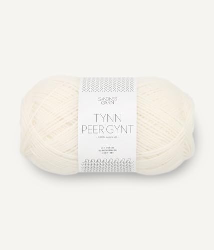 Sandnes Garn Tynn Peer Gynt ca. 205 m col. 1002 hvit 50 g von Sandnes Garn