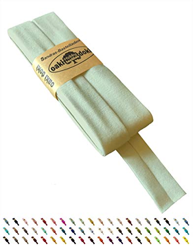 Sandras-Bastelladen Oaki Doki Schrägband/Einfassband Tricot de Luxe Jersey gefalzt 3m x 20mm 025-Hell Mint Sandras-Bastelladen Oaki Doki Schrägband/Einfassband Tricot de Luxe Jersey gefalzt 3m x 20mm 025-Hell Mint von Sandras-Bastelladen