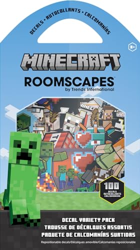 Trends International Minecraft-Aufkleber, 100 Stück, Vinyl, Cartoon, Mehrfarbig, Aufkleber, Sammelalbum von Trends International