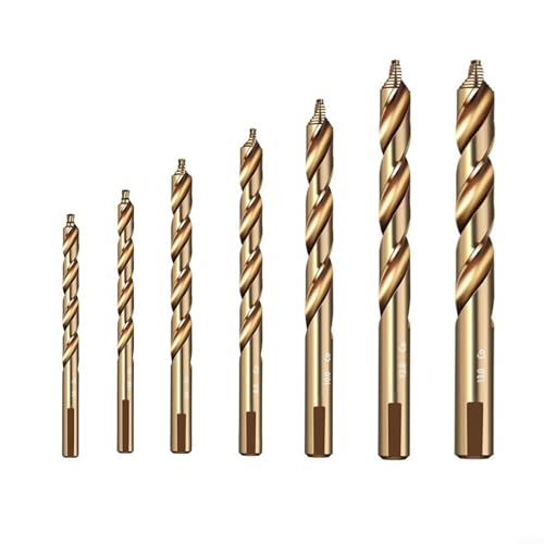 Sandyseptember Kobalt-Bohrer-Set, M35, Kobalt-Stufenbohrer, Lochschneider, Spiralbohrer für gehärtetes Metall, Edelstahl (9 mm) von Sandyseptember