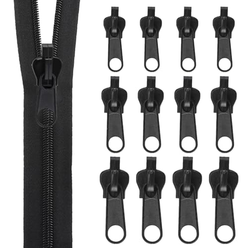 12 Stück Reißverschluss Reparaturset Set in 3 Größen Zipper Ersatz für Universal Fix Ersatzteile Reißverschlüsse für Reparatur, Langlebig und Robust, Ideal für Jacken, Mäntel, Koffer von Sangcca