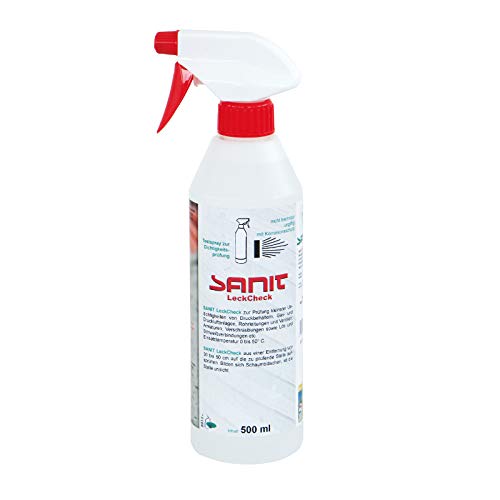 SANIT - LeckCheck - 500ml-Flasche - Spray zur Dichtigkeitsprüfung - Lecksuchspray - Lecksuche - Dichtheit - Prüfung - Testspray von Sanit