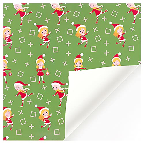 Sanshao Weihnachten Geschenkpapier Set,Geschenkpapier mit Geschenkanhänger Packseil , Kraftpapier Weihnachtspapier Geschenkverpackung Papier für Weihnachten Geschenk, 50 x 70 cm von Sanshao