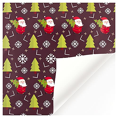 Sanshao Weihnachten Geschenkpapier Set,Geschenkpapier mit Geschenkanhänger Packseil , Kraftpapier Weihnachtspapier Geschenkverpackung Papier für Weihnachten Geschenk, 50 x 70 cm von Sanshao