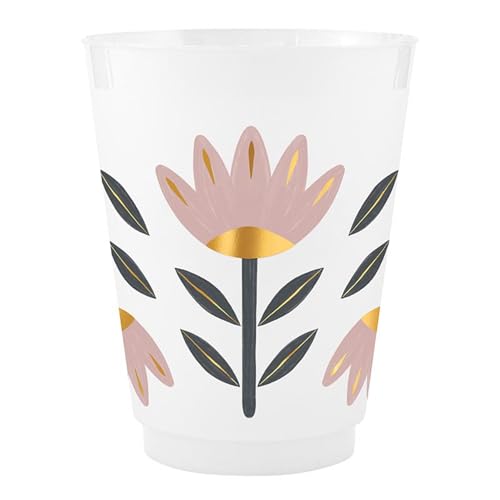 Santa Barbara Design Studio Partybecher, wiederverwendbar, BPA-frei, Kunststoff, 473 ml, Blumen, 8 Stück von Santa Barbara Design Studio