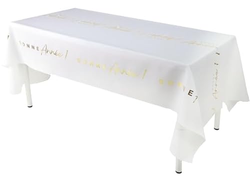 Santex 8571-1, Nappe Bonne Année en Tissu Rectangle 1,42m x 2,56m Blanche von Santex mariage