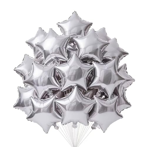 Sanu Belle Stern Folienballons 24 Stück Silber 18 Zoll Helium Sternluftballons für Party,Valentinstag,Hochzeit,Geburtstag,Neujahr Deko 206002 Sanu Belle Stern Folienballons 24 Stück Silber 18 Zoll Helium Sternluftballons für Party,Valentinstag,Hochzeit,Geburtstag,Neujahr Deko 206002 von Sanu Belle
