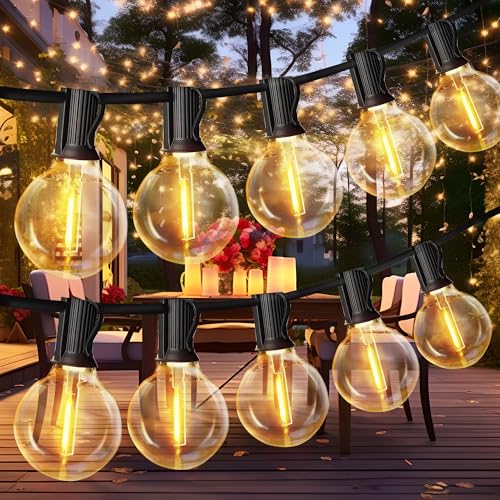 Sanweyter LED Lichterkette Außen Outdoor 15M, Lichterkette Glühbirnen Außen G40 Glühbirnen Garten Beleuchtung Balkon Lichterketten Outdoor IP44 Wasserdicht für Garten, Terrasse, Hochzeiten von Sanweyter