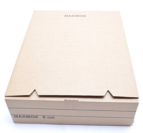 Archivboxen natur 33 x 24,5 x 8,5cm - 25er Pack von Saphir-Tec