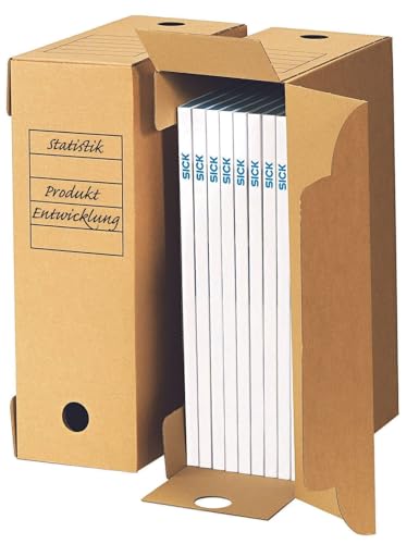 Top-Print Archivbox universal braun 332x245x111mm - 10 Stück von Saphir-Tec