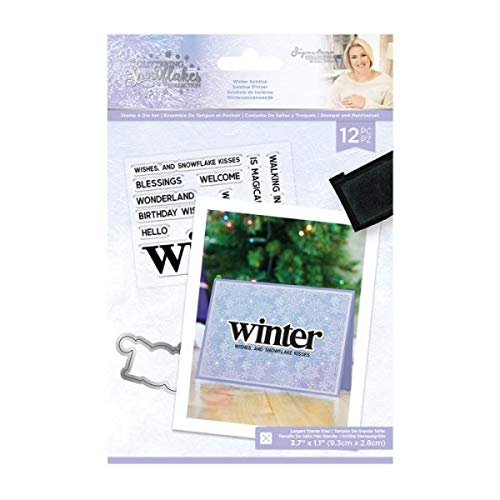 Sara Signature S-GS-STD-WISO Glitzernde Schneeflocken-Kollektion – Stempel & Stanzform – Winter Solstice, silber, Einheitsgröße von Sara Signature