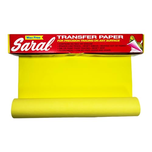 Saral Wachsfreies Transferpapier, 30,5 cm x 3,6 m Rolle, Gelb von Saral Paper Corp